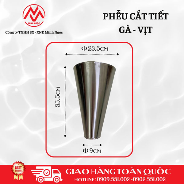 Phễu cắt tiết Gà - Vịt 1 phễu