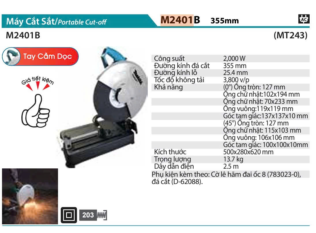 Máy cắt sắt M2401B