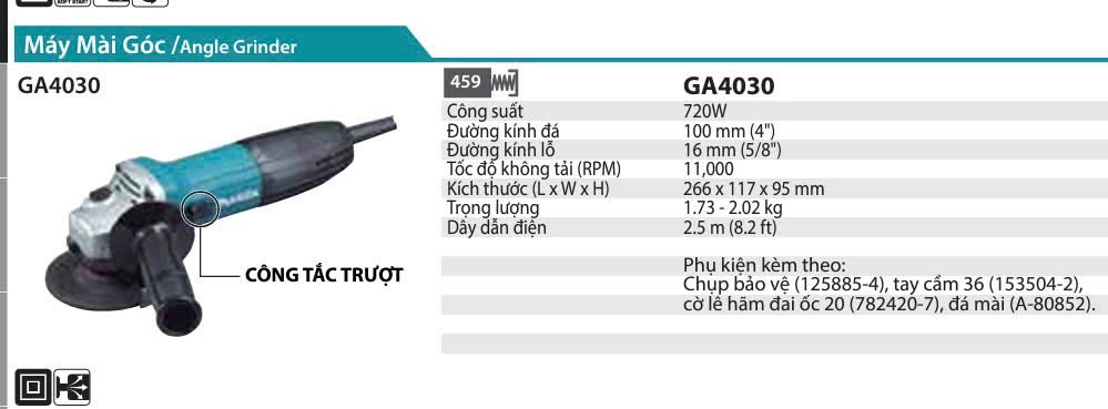 Máy mài góc GA4030