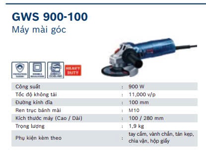 Máy mài góc GWS 900-100