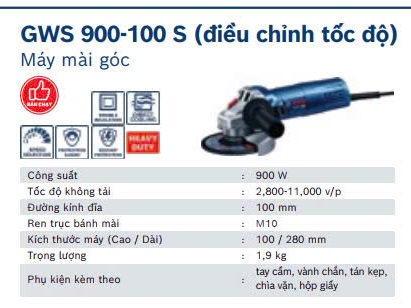 Máy mài góc GWS 900-100S