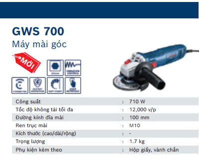 Máy mài góc GWS700