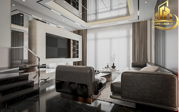 Thiết kế và thi công hoàn thiện nội thất căn 100m² Capella