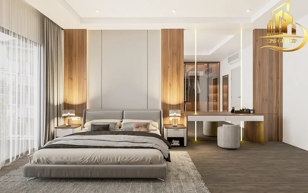 Thiết kế và thi công hoàn thiện nội thất căn 100m² Capella