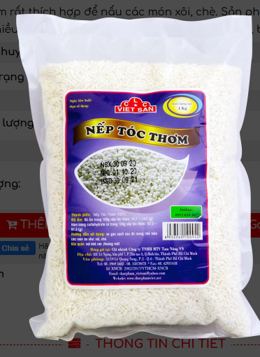 Gạo nếp tóc thơm 200g