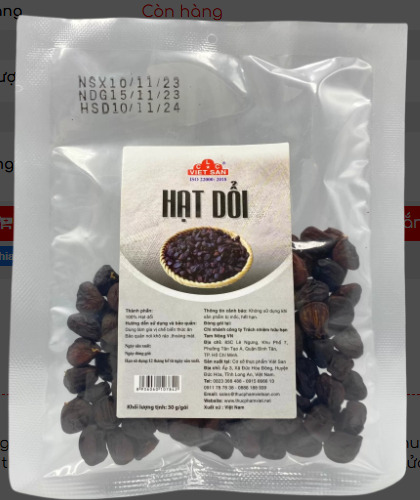 Hạt dổi 30g