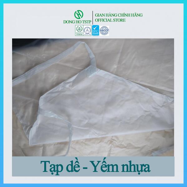 Tạp dề nhựa chống nước màu trắng sữa