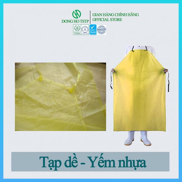 Tạp dề nhựa chống nước màu vàng