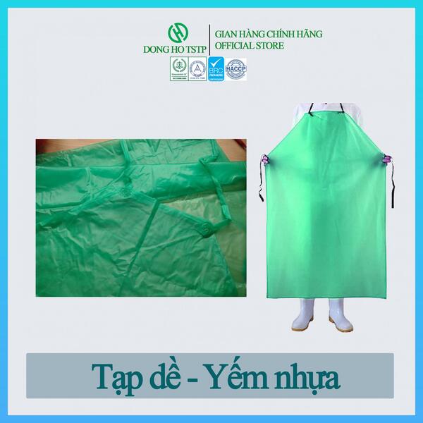 Tạp dề nhựa chống nước màu xanh lá