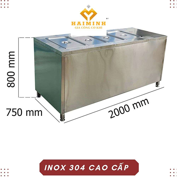 Khay hâm nóng thức ăn 4 khay - Tủ Bếp Inox Hải Minh - Công Ty TNHH SX TM Xây Dựng Cơ Khí Hải Minh