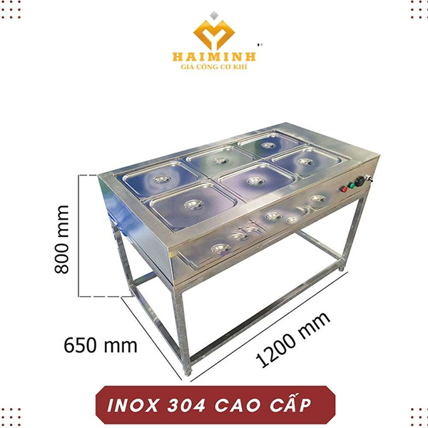 Tủ hâm nóng thức ăn 6 khay không kính - Tủ Bếp Inox Hải Minh - Công Ty TNHH SX TM Xây Dựng Cơ Khí Hải Minh