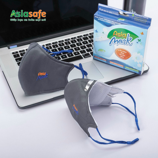 Khẩu trang than hoạt tính 4 lớp Asia Mask
