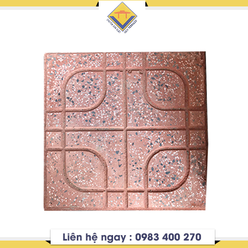 Gạch Terrazzo NV-42 đỏ - Gạch Terrazzo Nguyên Vy - Công Ty TNHH Tư Vấn Và Xây Dựng Nguyên Vy