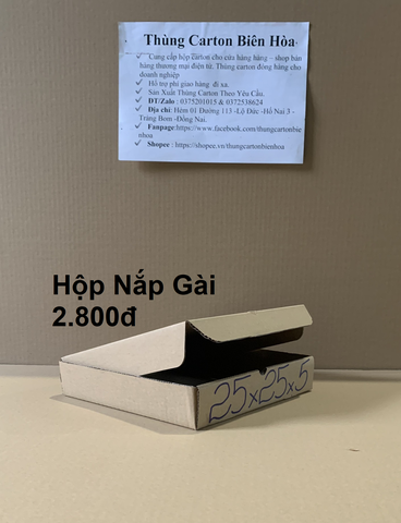 Hộp nắp gài 25x25x5cm