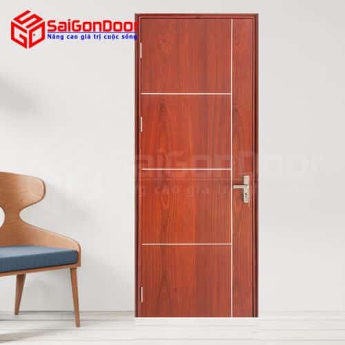 Cửa gỗ chống cháy GCC-MDF Veneer P1R4 Căm xe - SaigonDoor - Công Ty Cổ Phần Tập Đoàn SaigonDoor