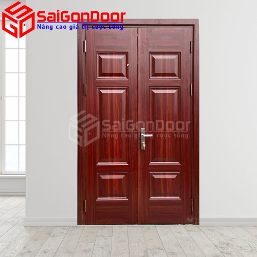 Cửa thép vân gỗ SGD-KM.TVG-2CL-6 - SaigonDoor - Công Ty Cổ Phần Tập Đoàn SaigonDoor