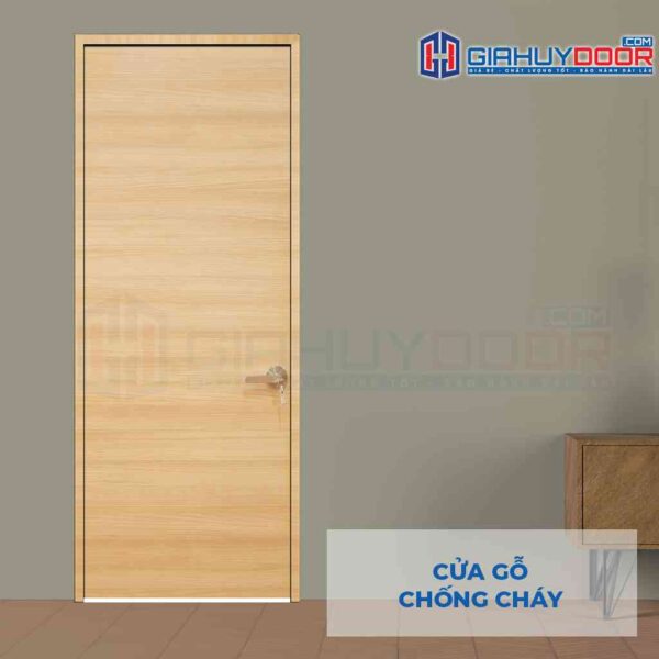 Cửa gỗ chống cháy GCC MDF Laminate van ngang - Gia Huy Door - Công Ty Cổ Phần Tập Đoàn SaigonDoor