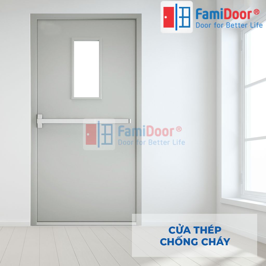 Cửa thép chống cháy 1 cánh - FamiDoor - Công Ty Cổ Phần Tập Đoàn SaigonDoor