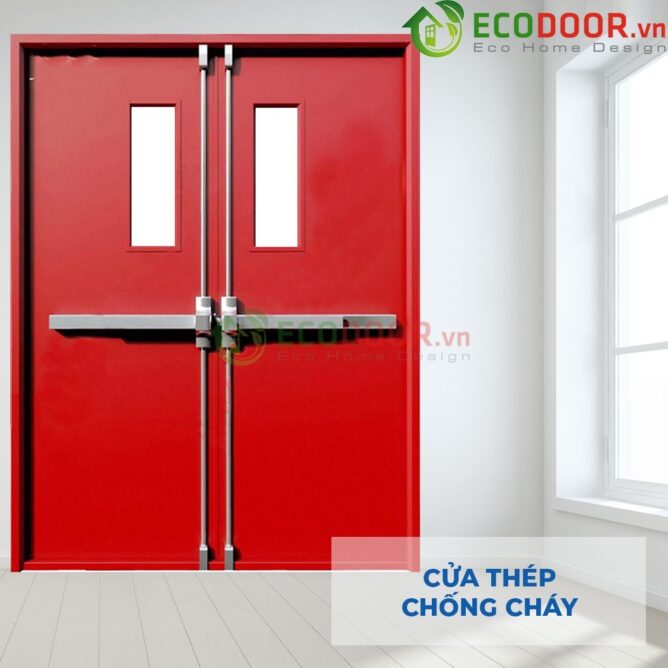 Cửa thép chống cháy 2P1R2G2 ECD - EcoDoor - Công Ty Cổ Phần Tập Đoàn SaigonDoor