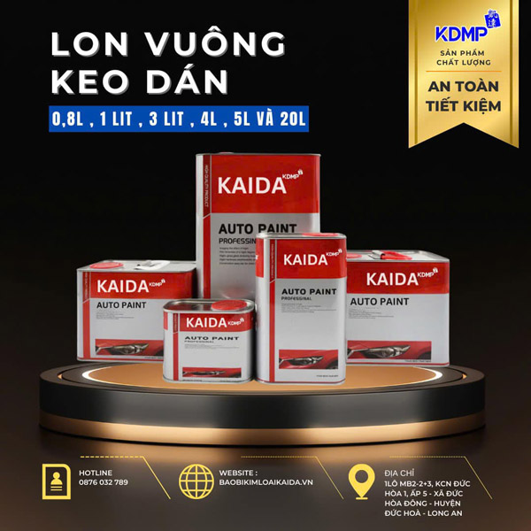 Lon vuông đựng keo dán