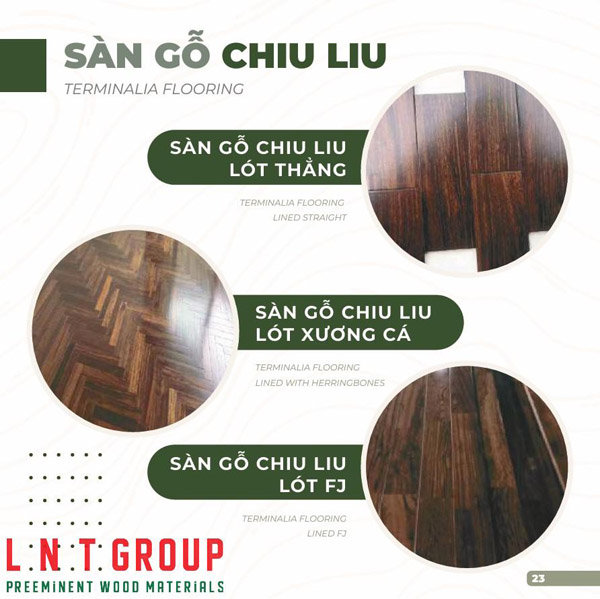 Sàn gỗ chiu liu - Ván ép LNT - Công Ty TNHH Vật Liệu Esmart Việt Nam LNT Group