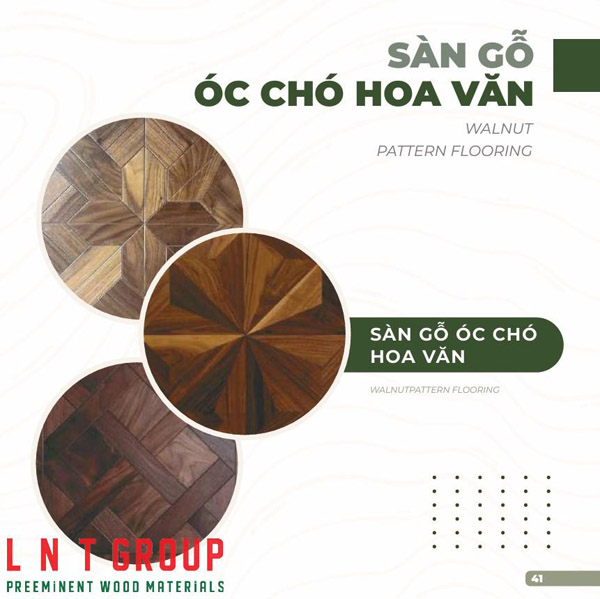 Sàn gỗ óc chó hoa văn - Ván ép LNT - Công Ty TNHH Vật Liệu Esmart Việt Nam LNT Group