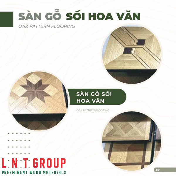 Sàn gỗ sồi hoa văn - Ván ép LNT - Công Ty TNHH Vật Liệu Esmart Việt Nam LNT Group