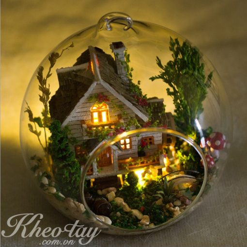 Mô hình nhà gỗ DIY – Lâu đài thủy tinh