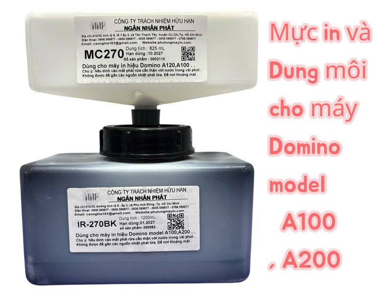 Dung môi cho máy Domino model A100, A200