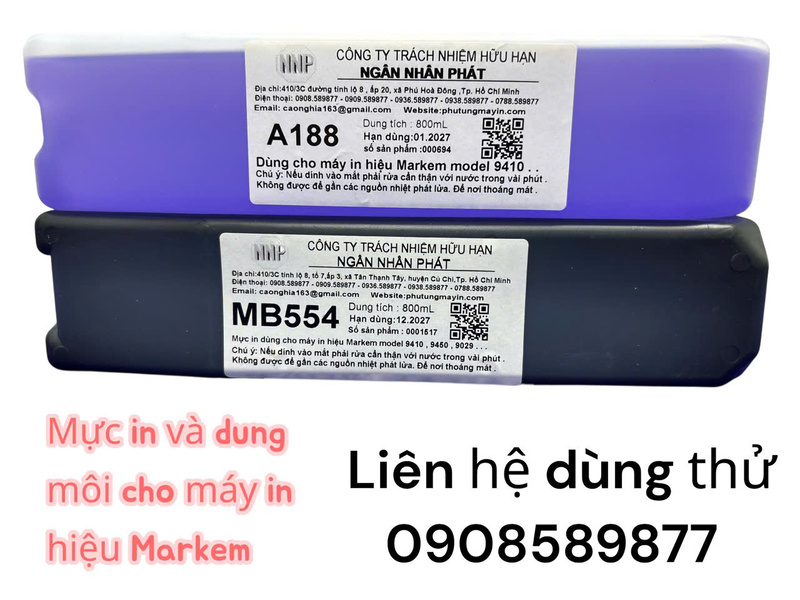 Mực in và dung môi cho máy in hiệu Markem