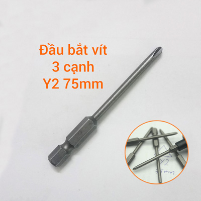 Đầu bắt vít 3 cạnh Y2 phi 3.0 dài 75mm chuôi lục thép S2 - Vật Tư Kim Khí Hanko - Công Ty TNHH SX TM DV Hanko Hà Nam