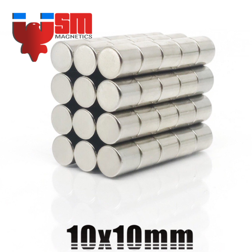 Nam châm đất hiếm D10x10mm 2 rãnh - Nam Châm Sài Gòn - Cơ Sở Nam Châm Sài Gòn