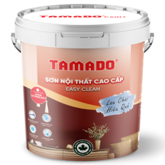 Sơn nội thất cao cấp Tamado Easy Clean - lau chùi hiệu quả