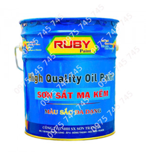 Sơn sắt mạ kẽm Ruby 18kg - Sơn Dầu, Sơn Mạ Kẽm An Tín Dũng - Công Ty TNHH Thương Mại Dịch Vụ Sản Xuất An Tín Dũng