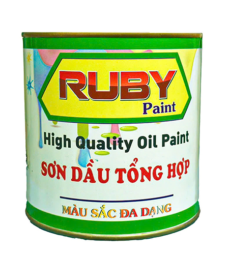 Sơn dầu tổng hợp Ruby - Sơn Dầu, Sơn Mạ Kẽm An Tín Dũng - Công Ty TNHH Thương Mại Dịch Vụ Sản Xuất An Tín Dũng