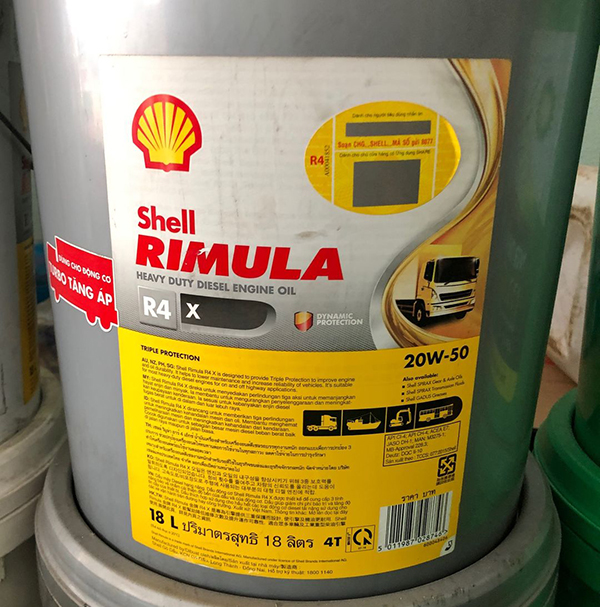 Dầu động cơ Shell Rimula R4X 20W50 CI-4