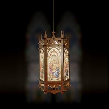 Đèn lồng lục giác gỗ - Đồ Chơi WoodWander - Công Ty Cổ Phần Sản Xuất Và Thương Mại WoodWander