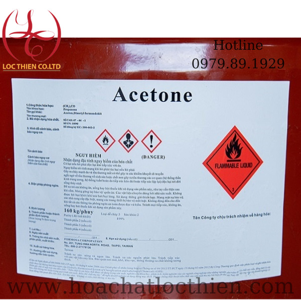 Hóa chất Acetone - Hóa Chất Bán Dẫn Lộc Thiên - Công Ty TNHH Đầu Tư Phát Triển Lộc Thiên