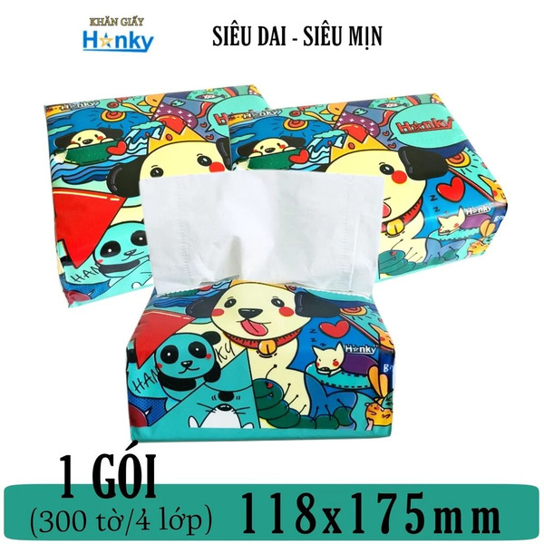 Giấy ăn gấu trúc Hanky 4 lớp cao cấp - Khăn Giấy Hanky - Công Ty TNHH Thương Mại Sản Xuất Anh Phương