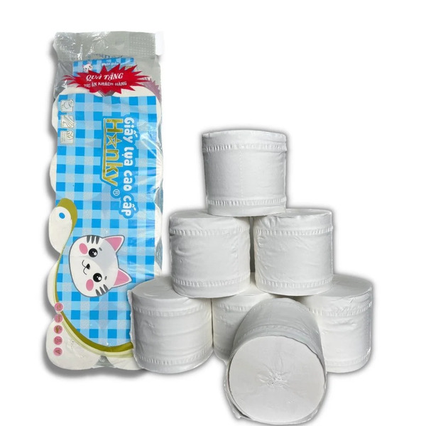 Giấy vệ sinh cuộn cao cấp Hanky 4 lớp siêu dai mềm mại - Khăn Giấy Hanky - Công Ty TNHH Thương Mại Sản Xuất Anh Phương