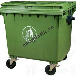 Thùng rác công cộng 1100L - Thùng Rác Nhựa Enco - Công Ty Cổ Phần Sản Xuất Thiết Bị Môi Trường Đô Thị Enco