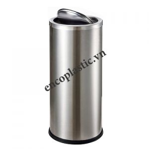 Thùng rác inox nắp lật A35-F - Thùng Rác Nhựa Enco - Công Ty Cổ Phần Sản Xuất Thiết Bị Môi Trường Đô Thị Enco