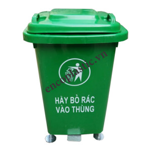 Thùng rác nhựa 60L đạp chân - Thùng Rác Nhựa Enco - Công Ty Cổ Phần Sản Xuất Thiết Bị Môi Trường Đô Thị Enco