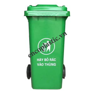 Thùng rác nhựa HDPE 120L - Thùng Rác Nhựa Enco - Công Ty Cổ Phần Sản Xuất Thiết Bị Môi Trường Đô Thị Enco