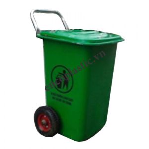 Thùng rác Composite 90L tay đẩy - Thùng Rác Composite Enco - Công Ty Cổ Phần Sản Xuất Thiết Bị Môi Trường Đô Thị Enco