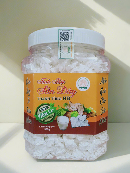 Tinh bột sắn dây hữu cơ hộp 500g