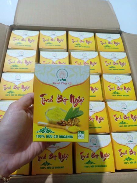 Tinh bột nghệ hữu cơ hộp 80g