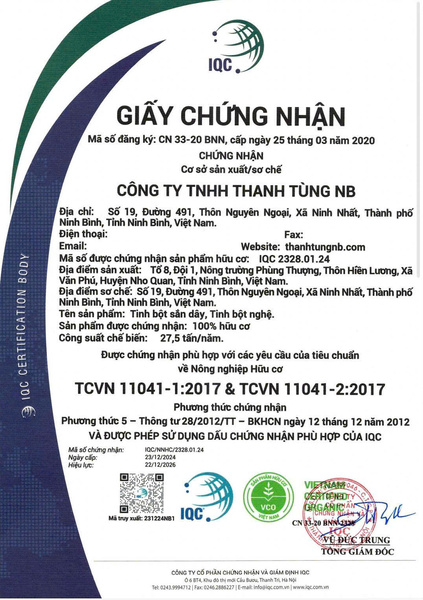 Chứng nhận TCVN 11041-1:2017 & TCVN 11041-2:2017