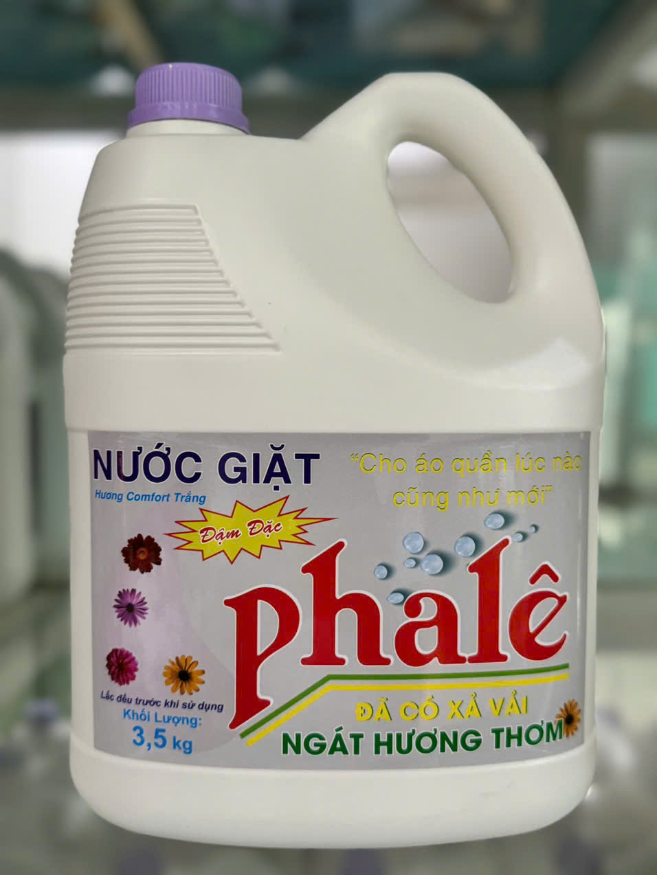 Nước giặt Pha Lê - Can 3,5kg hương Comfort Trắng