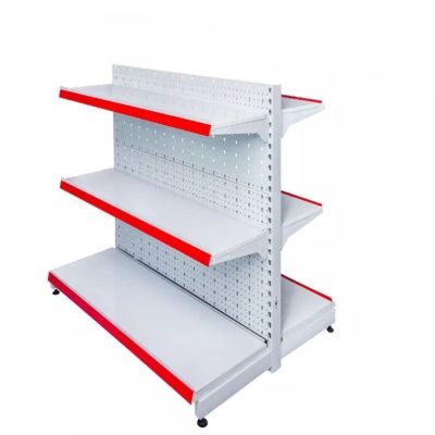 Kệ siêu thị đôi tôn đục lỗ 120cm x 120cm